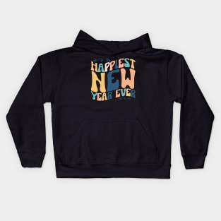 New Year 2023 Retro Shirt, Happiest New Year Ever Kids Hoodie